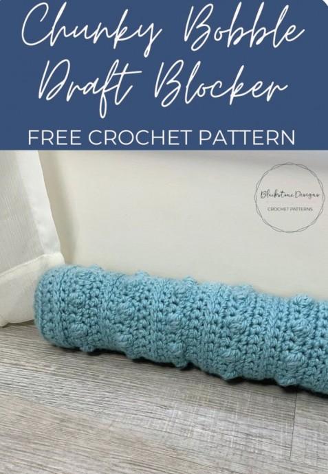 How to Crochet a Chunky Bobble Draft Blocker