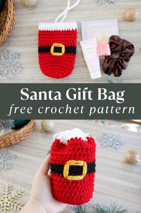 Create Your Own Handmade Crochet Santa Gift Bag for a Joyful Holiday Season Create Your Own Handmade Crochet Santa Gift Bag for a Joyful Holiday Season