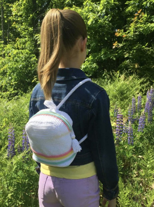 Striped Mini Backpack