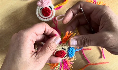 Crochet Clown Head