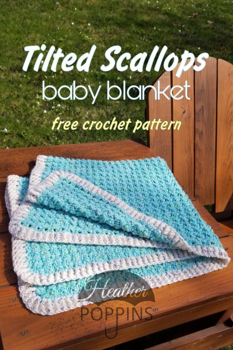 Crochet Tilted Scallop Baby Blanket Pattern for Cozy Nursery Décor