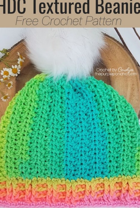 Crochet HDC Textured Beanie