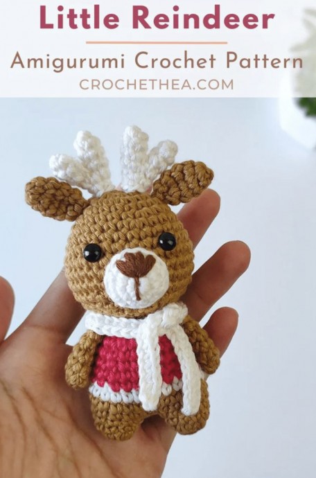Crochet Little Reindeer (Free Pattern)