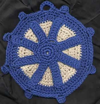 Create Your Own Nautical Charm with the Rudder Potholder Crochet Pattern Create Your Own Nautical Charm with the Rudder Potholder Crochet Pattern