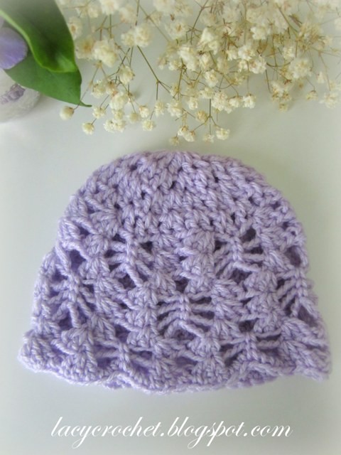 Create a Beautiful Crochet Lacy Stitch Newborn Hat for a Special Gift
