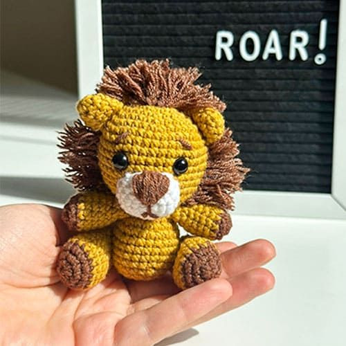 Crochet Fluffy Mane Little Lion Amigurumi