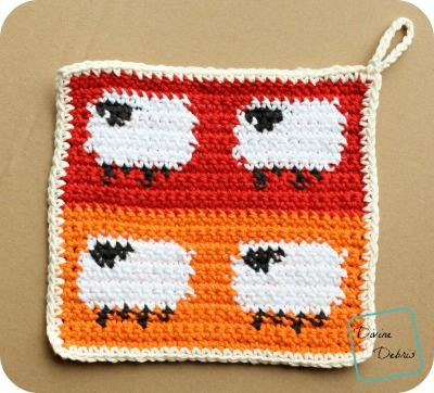 Crochet Dancing Sheep Potholder: A Whimsical and Functional Kitchen Essential