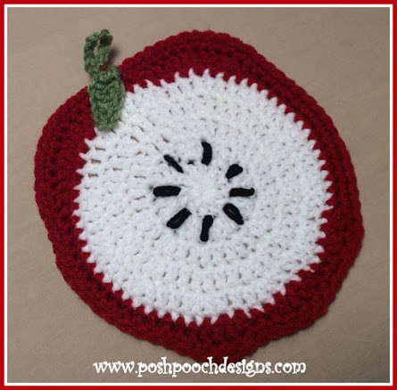 Crochet Apple Pot Holder