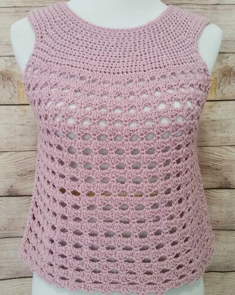 Crochet Sunset Shells Top