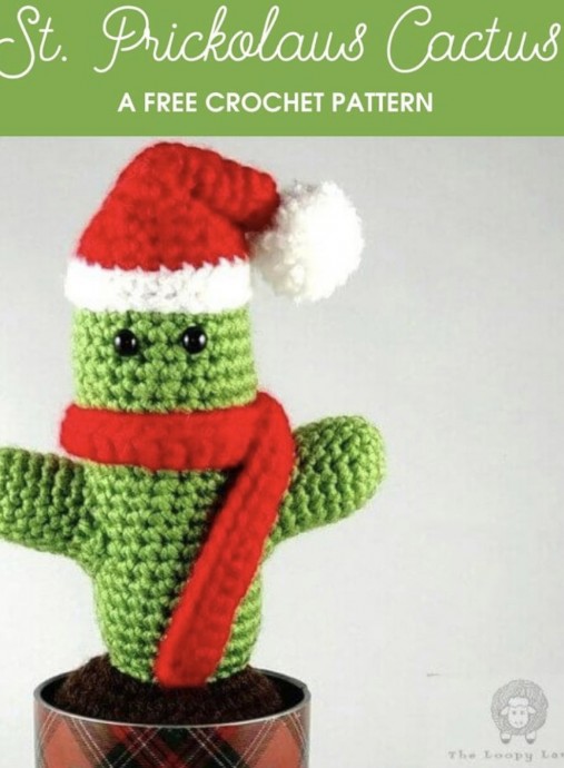 Crochet Christmas Cactus Amigurumi (Free Pattern)