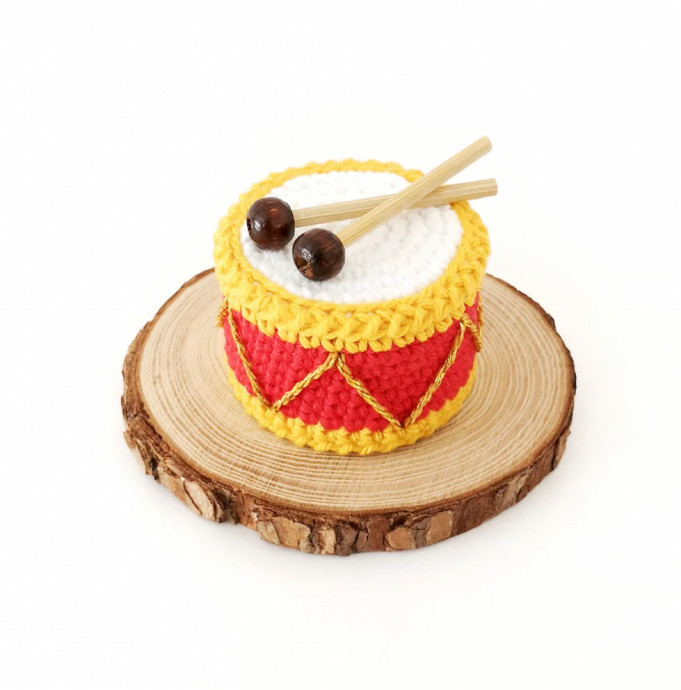 Create a Festive Crochet Drum Ornament for Your Holiday Decor Create a Festive Crochet Drum Ornament for Your Holiday Decor