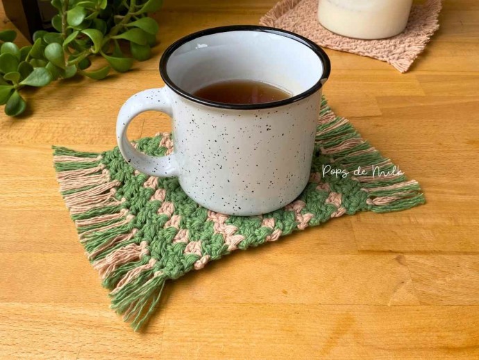 Create Your Own Charming Crochet Rustic Mug Rug - Easy DIY Guide