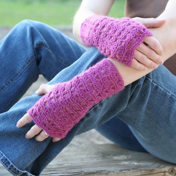 Create Your Own Crochet Ripple Lace Fingerless Gloves for Elegant Style Create Your Own Crochet Ripple Lace Fingerless Gloves for Elegant Style