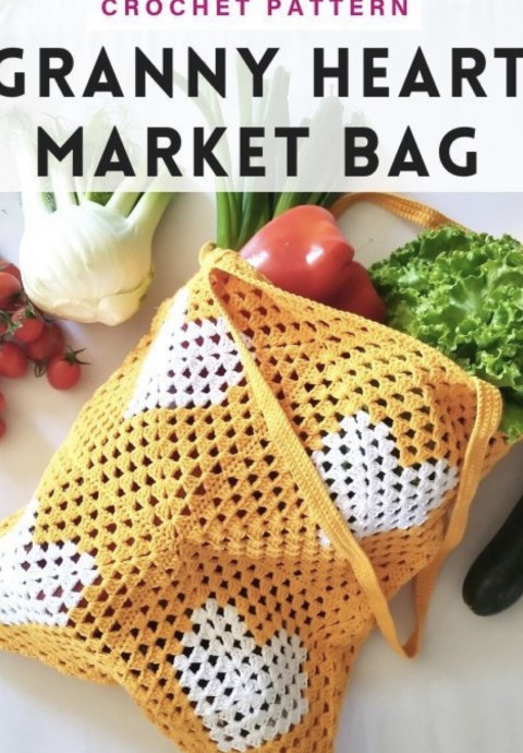 Granny Heart Market Bag