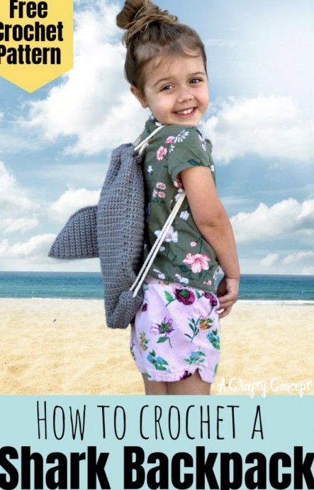 Create a Fin-Tastic Crocheted Shark Backpack: Free Pattern and Materials List Create a Fin-Tastic Crocheted Shark Backpack: Free Pattern and Materials List