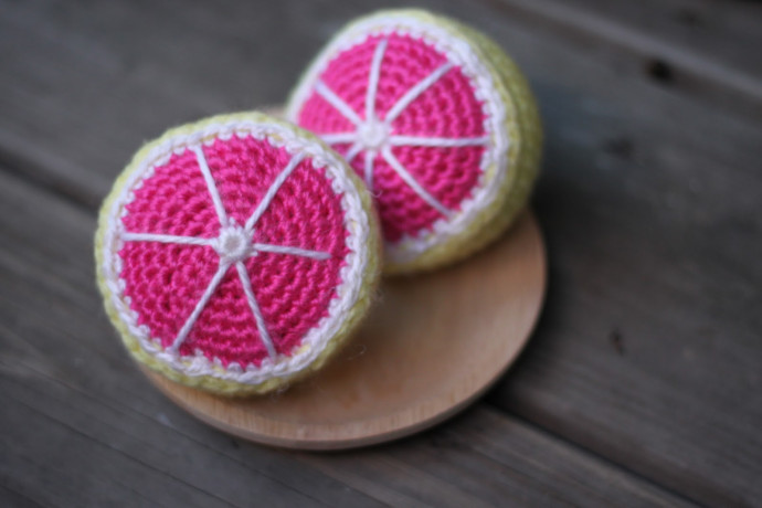 Crochet Pink Grapefruit