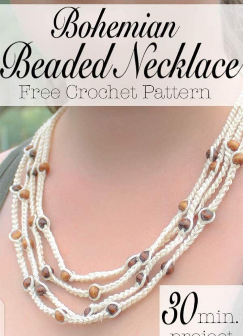 Fabulous Beaded Crochet Necklace