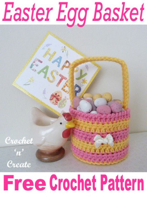 Crochet Easter Egg Basket Free Pattern