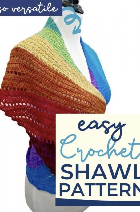 Rainbow Shawl Crochet Pattern