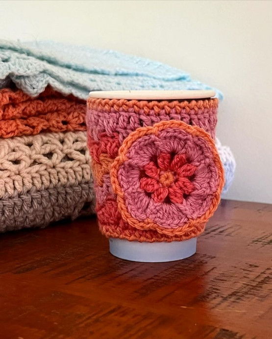 Crochet Granny Cup Cosy