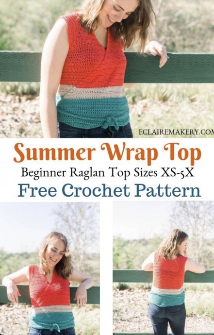 Free Crochet Pattern: Summer Wrap Top