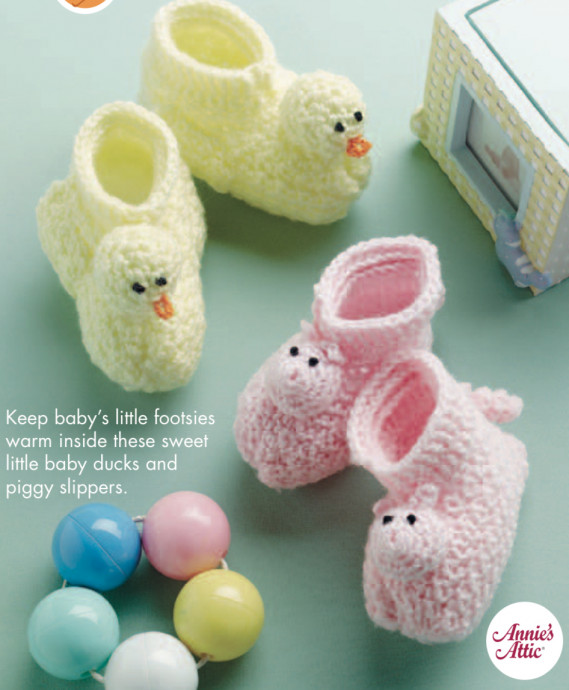 Crochet Baby Animal Slippers