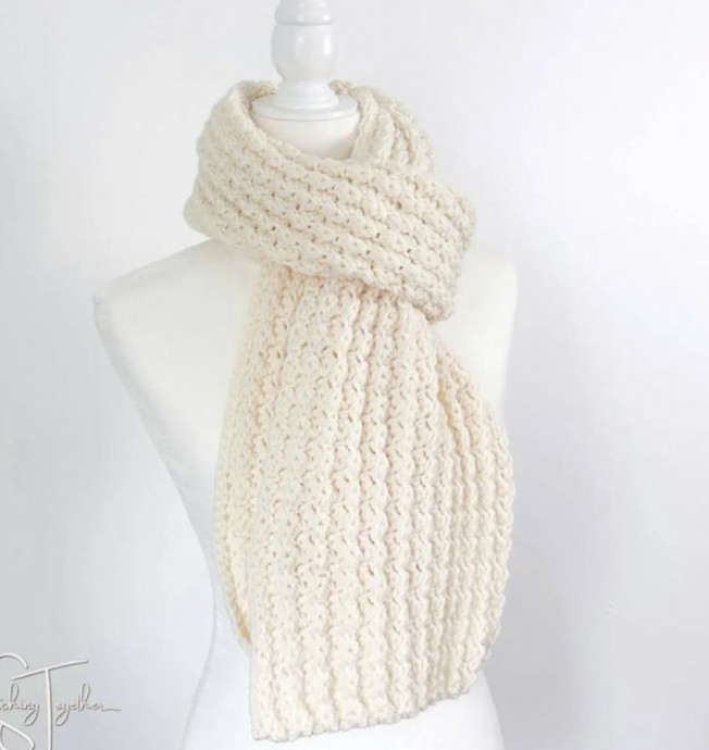 Crochet Textured Scarf