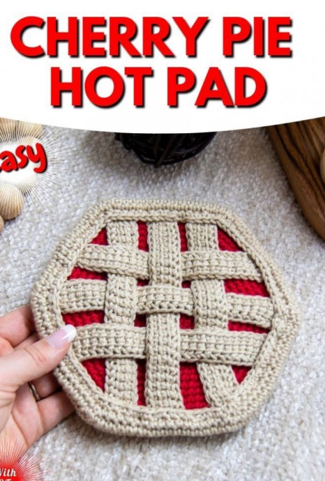 Crochet Lattice Pie Potholder