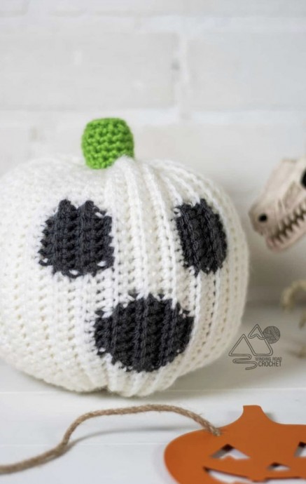 Ghost Pumpkin Free Crochet Pattern