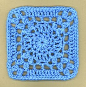 Crochet Blue Square