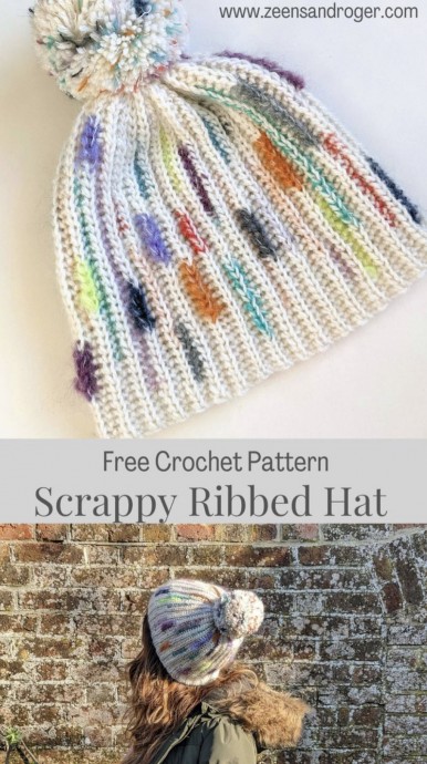 Crochet Ribbed Mohair Hat (Free Pattern)