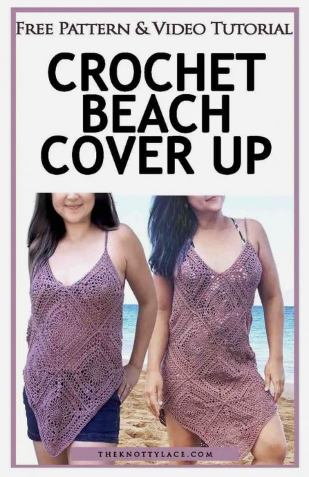 Granny Square Crochet Beach Dress
