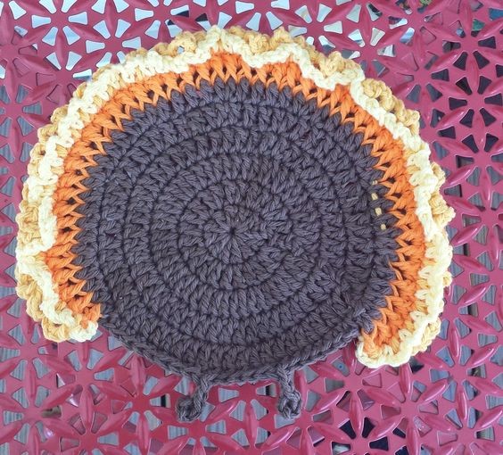 Crochet Turkey Gobble Dishcloth