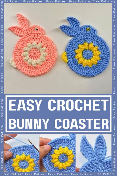 Crochet Bunny Coaster