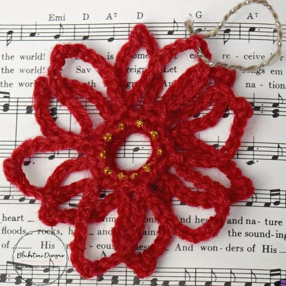 Crafting a Poinsettia Lace Ornament: A Festive Holiday Crochet Project Crafting a Poinsettia Lace Ornament: A Festive Holiday Crochet Project