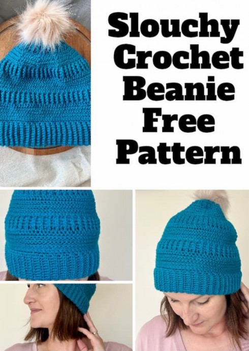 Crochet Comfortable Slouchy Beanie (Free Pattern)
