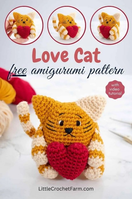 Amigurumi Love Cat Amigurumi