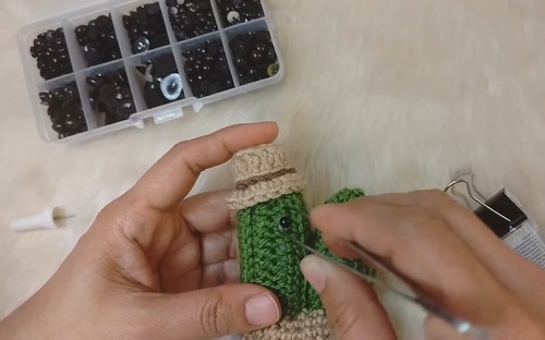 Crochet Wedding Cactus Pot