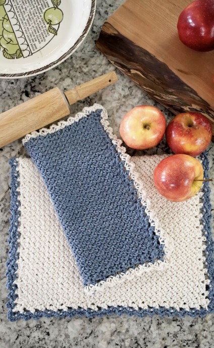 Fall Farmhouse Crochet Tea Towel and Dishcloth Pattern - Perfect for Rustic Kitchen Decor Fall Farmhouse Crochet Tea Towel and Dishcloth Pattern - Perfect for Rustic Kitchen Decor
