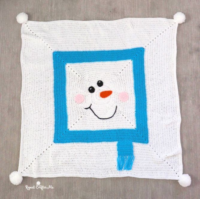 Snowman Crochet Blanket
