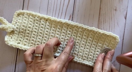 Crochet Mug Cozy With Loop And Button Closure