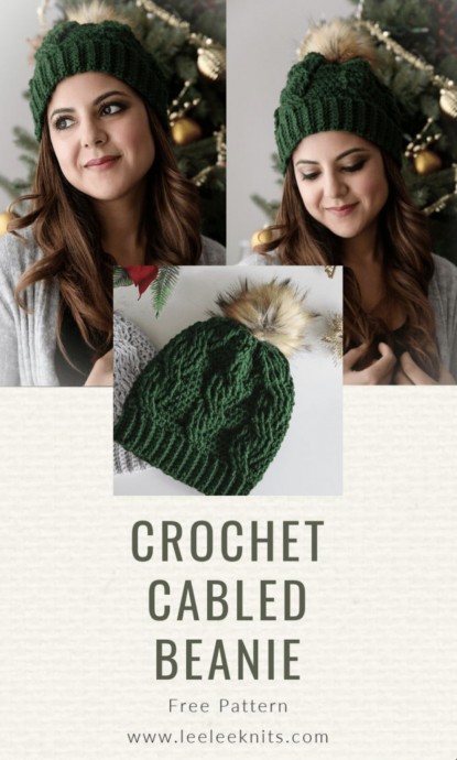 Crochet Chunky Cabled Beanie