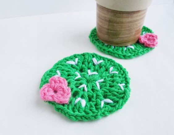 Create Adorable Crochet Cactus Plant Lady Coasters for Your Home Decor Create Adorable Crochet Cactus Plant Lady Coasters for Your Home Decor