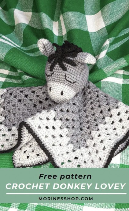 Crochet Donkey Lovey (Free Pattern)