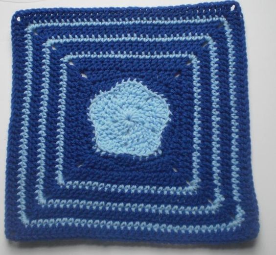 Crochet Winter Blossom Square