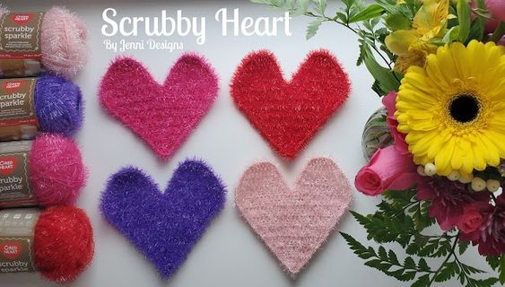 Create Adorable Crochet Scrubby Hearts for Your Home and Gifts Create Adorable Crochet Scrubby Hearts for Your Home and Gifts