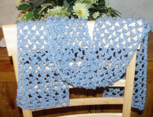 Crochet Lacy Summer Scarf