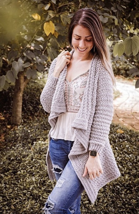 Snuggle Puff Crochet Cardigan