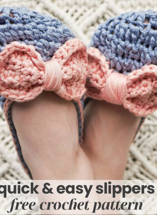 Crochet Ophelia House Slippers (Free Pattern)