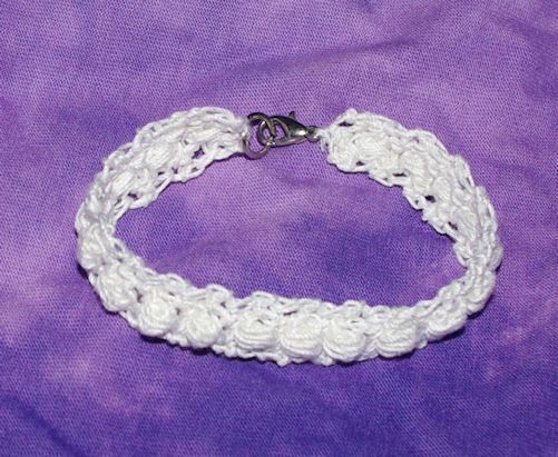 Crochet Puff Stitch Bracelet